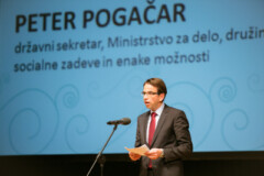 Peter Pogačar, državni sekretar MDDSZ na praznovanju ob 20. obletnici CPI