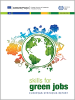 Naslovnica publikacije v angleškem jeziku Skills for green jobs