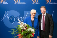 Predsednica Republike Slovenije, dr. Nataša Pirc Musar z direktorjem CPI, mag. Gregorjem Mohorčičem Foto: Tadej Bernik