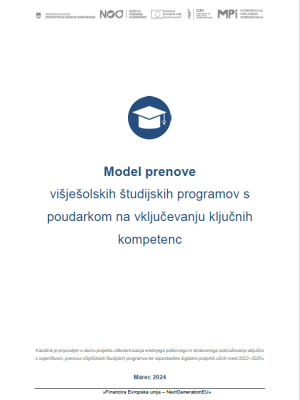 Naslovnica gradiva Model prenove višješolskih študijskih programov s poudarkom na vključevanju ključnih kompetenc