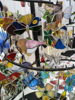 vitražni izdelki - metulji, kačji pastirji, ptice, rože