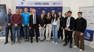 skupinska fotografija projektnega tima na tekmovanju Czech Skills