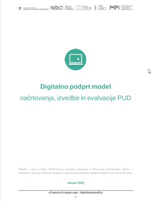 Naslovnica gradiva Digitalno podprt model načrtovanja, izvedbe in evalvacije PUD
