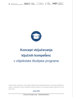 Naslovnica gradiva Koncept vključevanja ključnih kompetenc v višješolske študijske programe