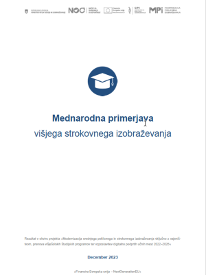 Naslovnica gradiva Mednarodna primerjava višjega strokovnega izobraževanja