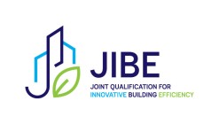 Logotip projekta JIBE, levo modrozelen logotip, desno napis jibe, spodaj izpisan celotno ime projekta.